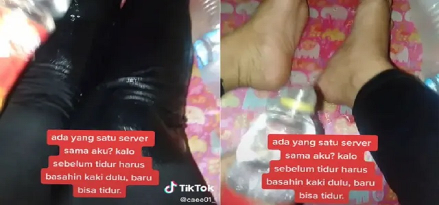 Viral! Untuk Tidur, Wanita Ini Butuh Basahi Celana dan Kakinya, Netizen: Turunan Mermaid!